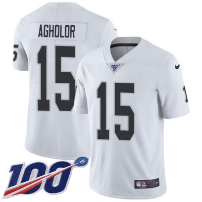 Nike Las Vegas Raiders #15 Nelson Agholor White Men's Stitched NFL 100th Season Vapor Untouchable Limited Jersey Men's
